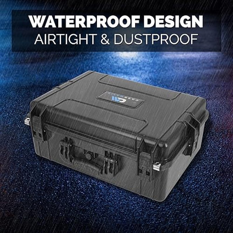 CASEMATIX WATERPROOF HARD CASE FOR PS5 PRO DISC DRIVE CUSTOM FOAM TRAVEL CASE FOR CONSOLE ACCESSORIES