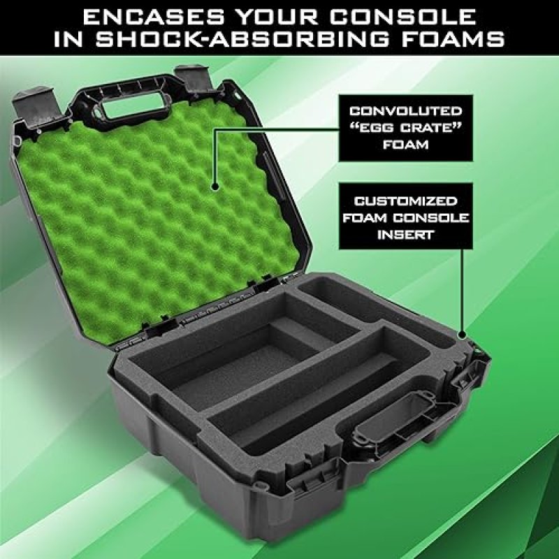 CASEMATIX HARD SHELL TRAVEL CASE FOR XBOX SERIES S CONSOLE, CONTROLLERS ACCESSORIES PROTECTIVE FOAM
