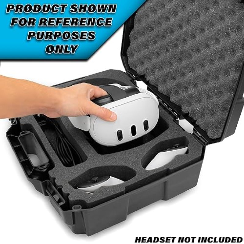 CASEMATIX TRAVEL CASE FOR META QUEST 3 3S ELITE STRAP BUNDLE IMPACT RESISTANT VR HEADSET CASE