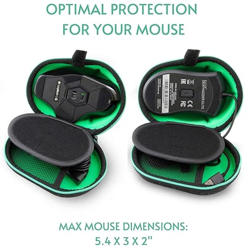 CASEMATIX GAMING MOUSE CASE FITS LOGITECH G502, G PRO X, RAZER BASILISK, DEATHADDER, HYPERX MORE