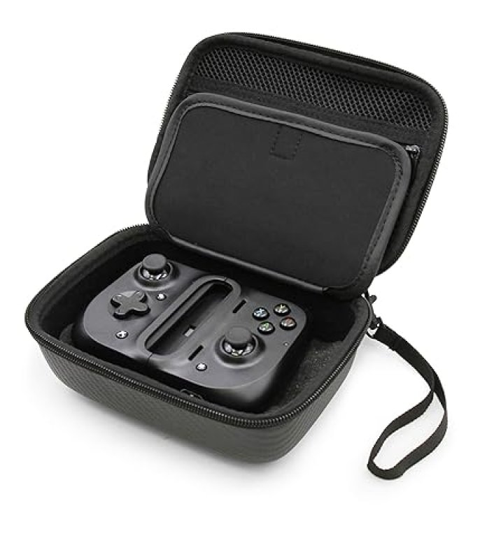 CASEMATIX  PORTABLE GAMING CASE FOR RAZER KISHI CONTROLLER ACCESSORIES BLACK CARRYING CASE ONLY