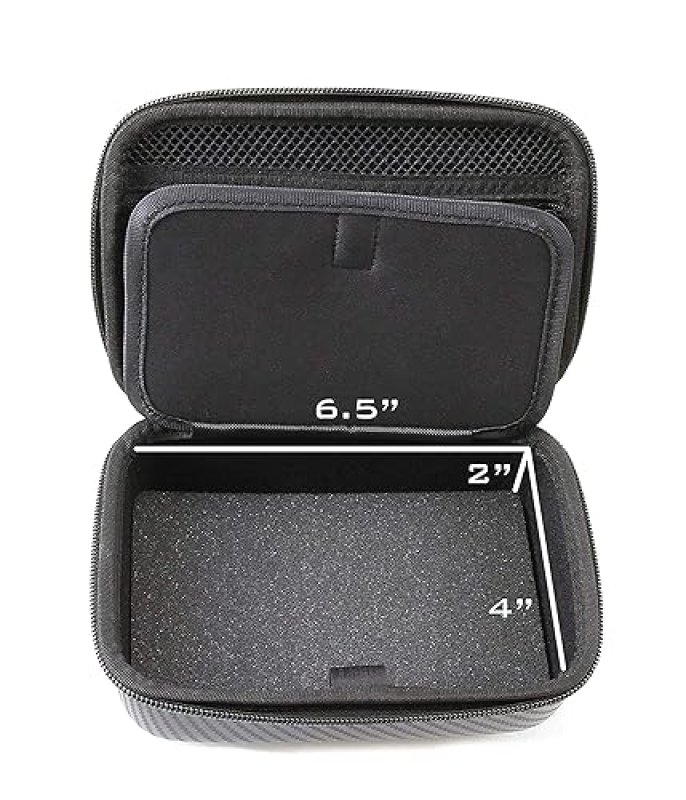 CASEMATIX  PORTABLE GAMING CASE FOR RAZER KISHI CONTROLLER ACCESSORIES BLACK CARRYING CASE ONLY