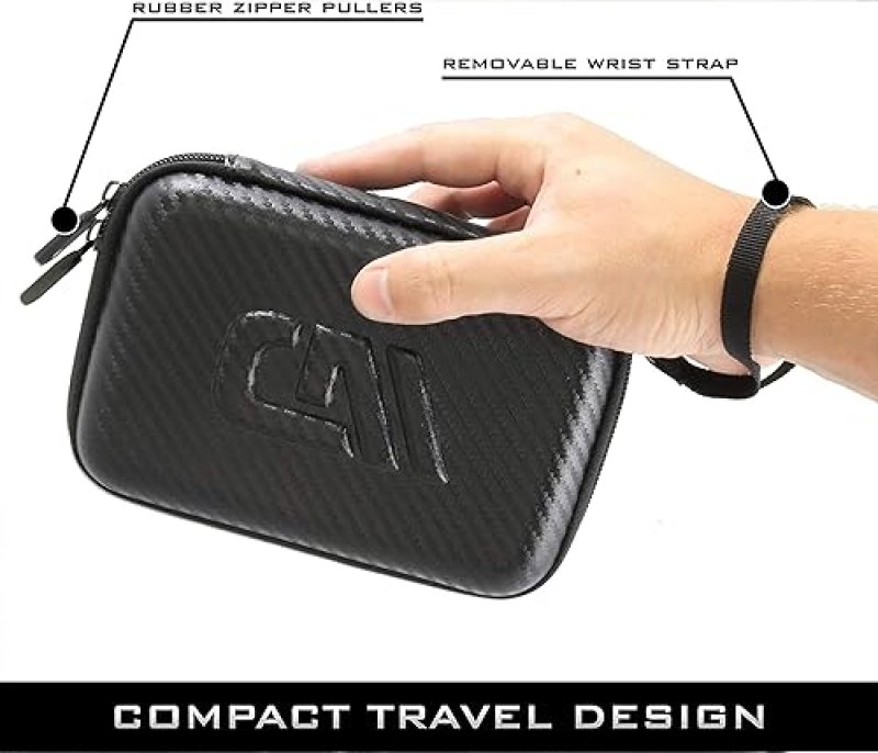CASEMATIX  PORTABLE GAMING CASE FOR RAZER KISHI CONTROLLER ACCESSORIES BLACK CARRYING CASE ONLY