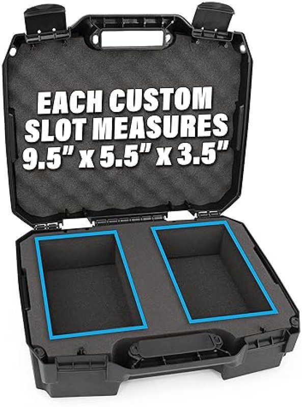 CASEMATIX GRADED CARD CASE FOR 60 PSA BGS SGC SPORTS TRADING CARDS, RUGGED STORAGE BOX WITH FOAM