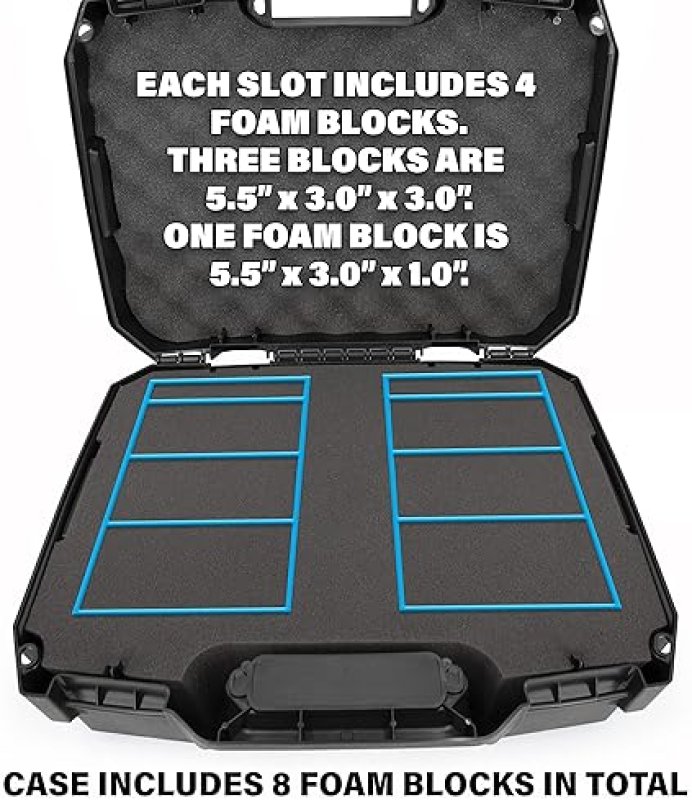 CASEMATIX GRADED CARD CASE FOR 60 PSA BGS SGC SPORTS TRADING CARDS, RUGGED STORAGE BOX WITH FOAM