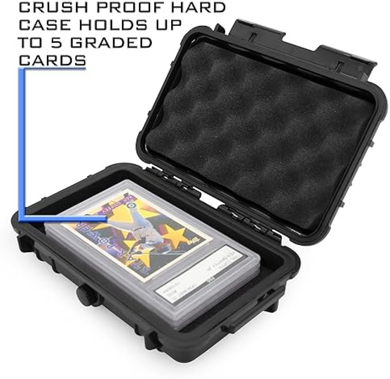 CASEMATIX GRADED CARD STORAGE BOX FOR PSA BGS SLABS WATERPROOF, AIRTIGHT SPORTS TRADING CARD CASE