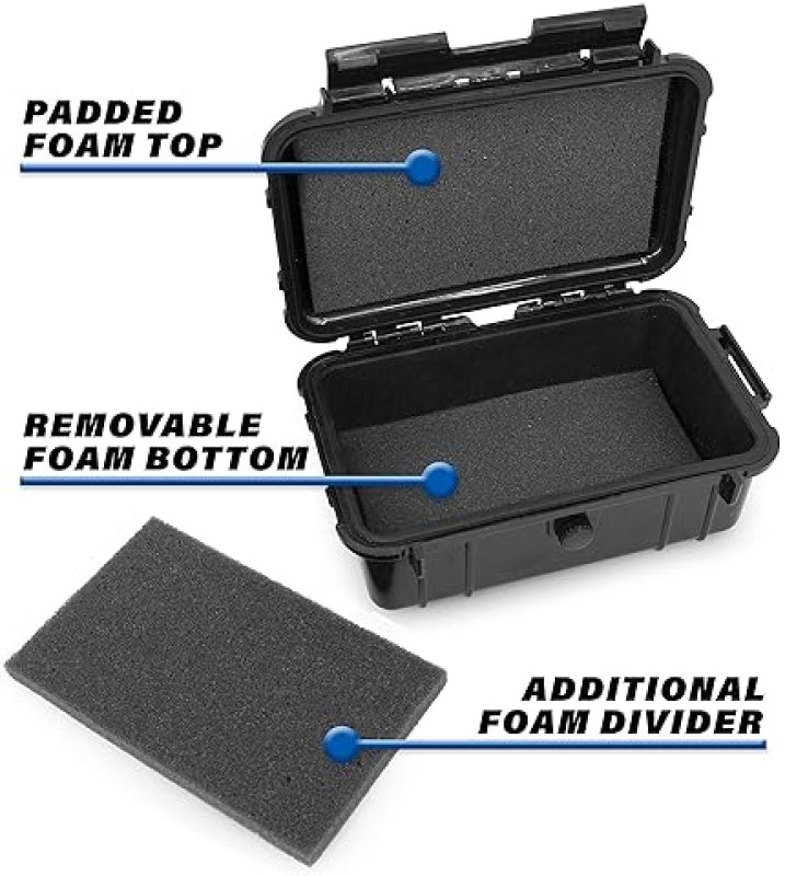 CASEMATIX WATERPROOF GRADED CARD CASE FOR 6 BGS, 8 PSA, FGS SPORTS TRADING CARDS WITH FOAM INSERTS