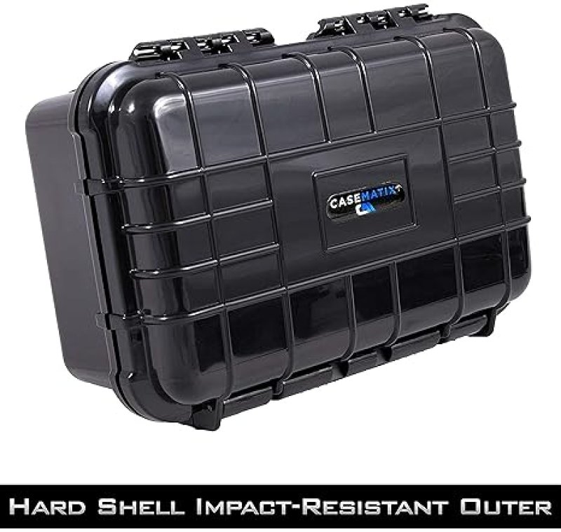 CASEMATIX WATERPROOF GRADED CARD CASE FOR 6 BGS, 8 PSA, FGS SPORTS TRADING CARDS WITH FOAM INSERTS