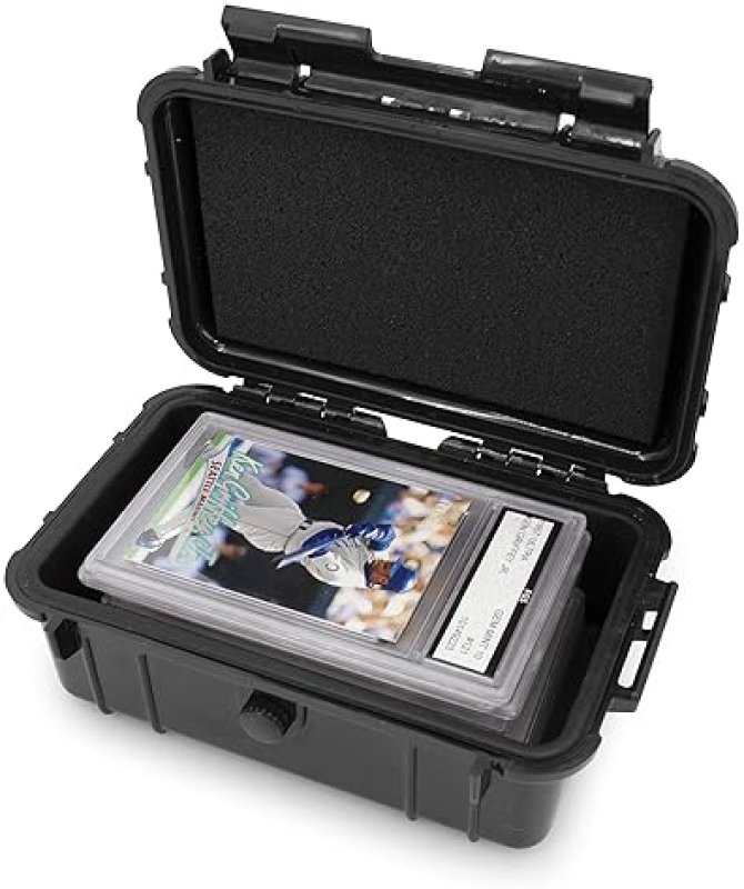 CASEMATIX WATERPROOF GRADED CARD CASE FOR 6 BGS, 8 PSA, FGS SPORTS TRADING CARDS WITH FOAM INSERTS