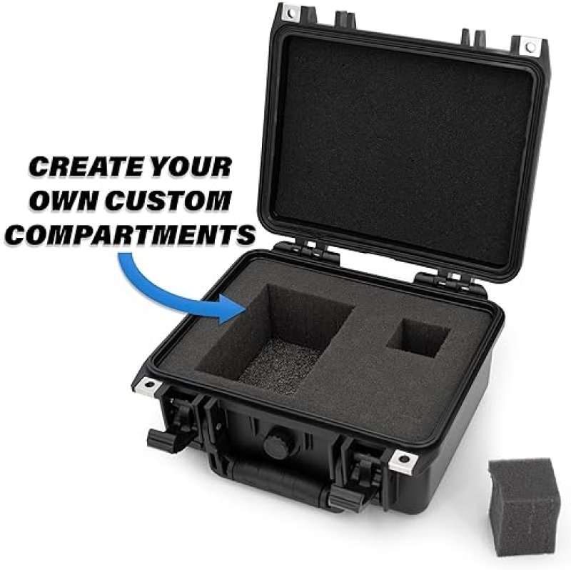 CASEMATIX GRADED CARD STORAGE BOX FOR 22 BGS, 35 FGS, 29 PSA OR 100 TOP LOADERS, WATERPROOF, CUSTOM FOAM