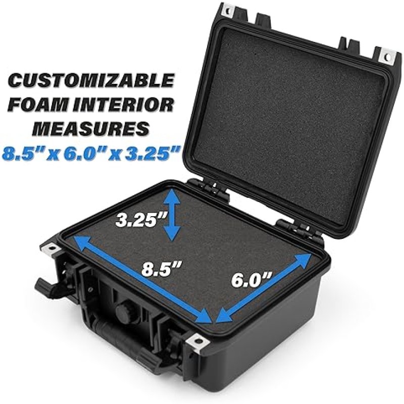CASEMATIX GRADED CARD STORAGE BOX FOR 22 BGS, 35 FGS, 29 PSA OR 100 TOP LOADERS, WATERPROOF, CUSTOM FOAM