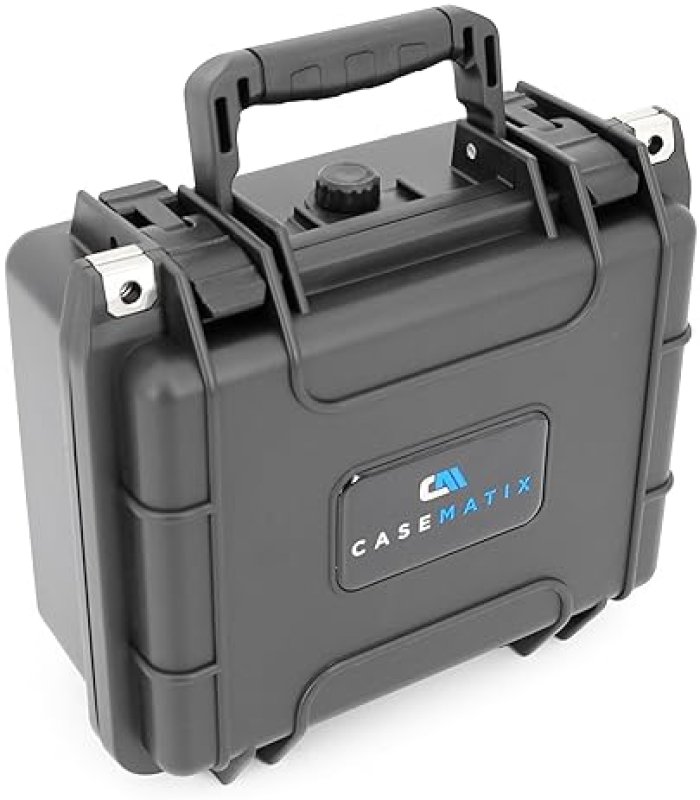 CASEMATIX GRADED CARD STORAGE BOX FOR 22 BGS, 35 FGS, 29 PSA OR 100 TOP LOADERS, WATERPROOF, CUSTOM FOAM