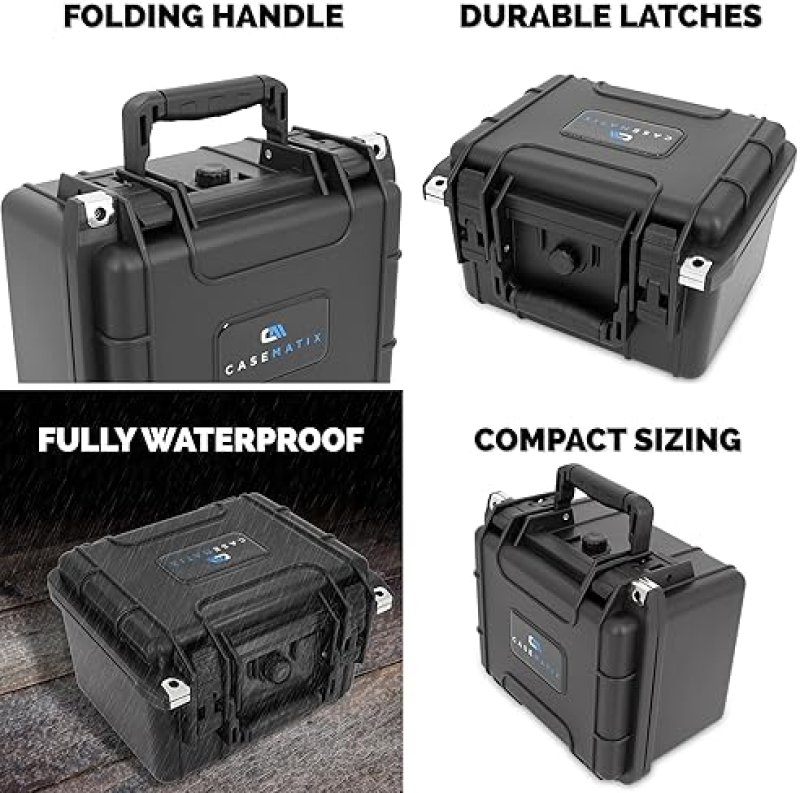 CASEMATIX WATERPROOF GRADED CARD CASE FITS 40 BGS PSA SLABS OR 150 TOPLOADERS, SPORTS CARD BOX