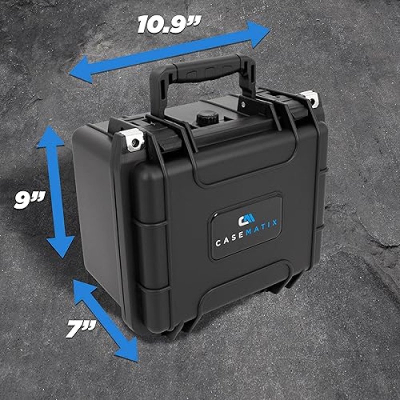 CASEMATIX WATERPROOF GRADED CARD CASE FITS 40 BGS PSA SLABS OR 150 TOPLOADERS, SPORTS CARD BOX