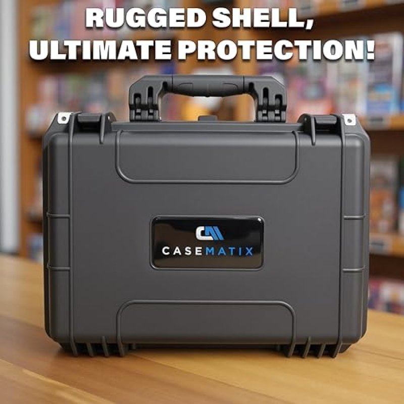 CASEMATIX PRO GRADED CARD CASE FOR 120 PSA BGS SPORTS CARDS, WATERPROOF STORAGE BOX WITH FOAM