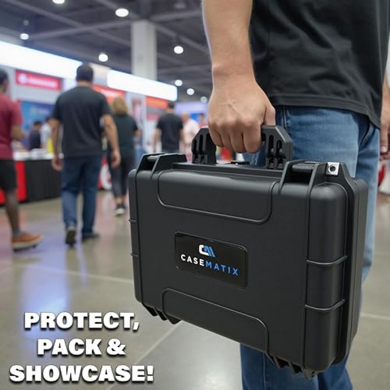 CASEMATIX PRO GRADED CARD CASE FOR 120 PSA BGS SPORTS CARDS, WATERPROOF STORAGE BOX WITH FOAM
