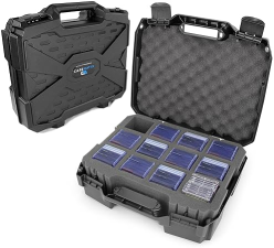CASEMATIX TRADING CARD STORAGE BOX FITS 450 TOPLOADERS OR 100 ONE TOUCH HOLDERS, 12 DIVIDERS