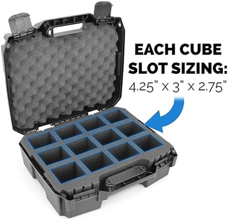 CASEMATIX TRADING CARD STORAGE BOX FITS 450 TOPLOADERS OR 100 ONE TOUCH HOLDERS, 12 DIVIDERS