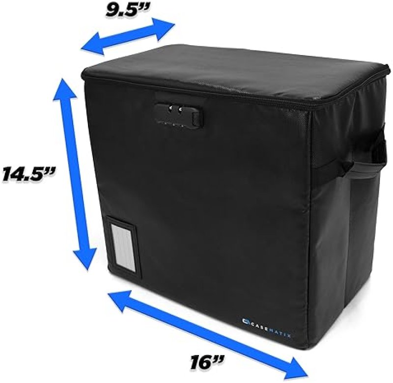CASEMATIX FIRE-RESISTANT GRADED COMIC BOOK STORAGE CASE FITS 30 CGC COMICS, HARD SHELL BOX WITH DIVIDERS LOCK