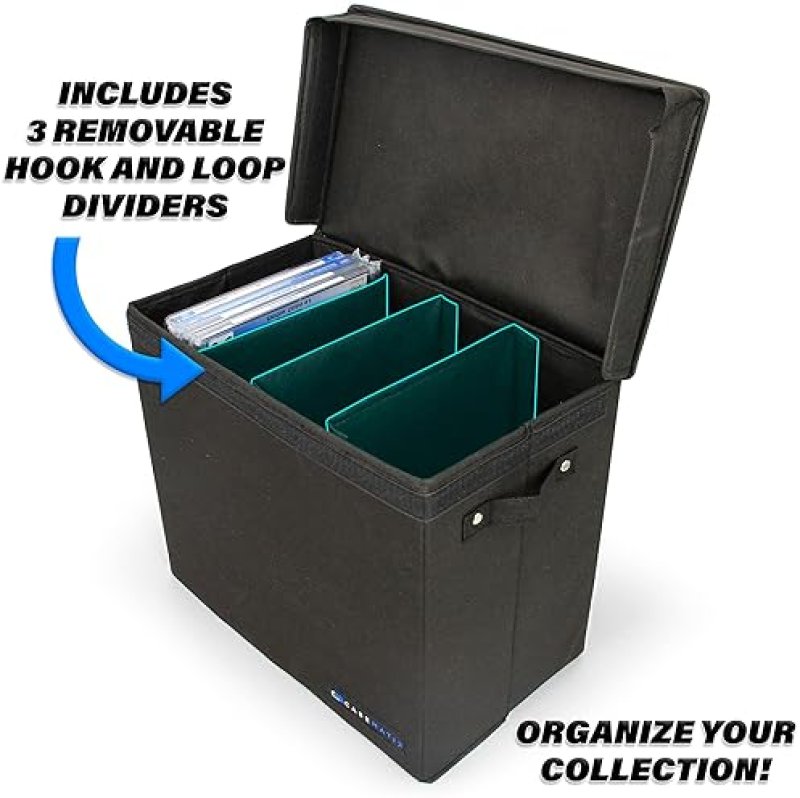 CASEMATIX GRADED COMIC BOOK STORAGE CASE FITS 28 CGC COMICS, LIGHTWEIGHT BIN WITH 3 DIVIDERS