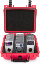 CASEMATIX GRADED COIN CASE FITS 40 PCGS NGC SLABS, WATERPROOF STORAGE BOX WITH FOAM, RED