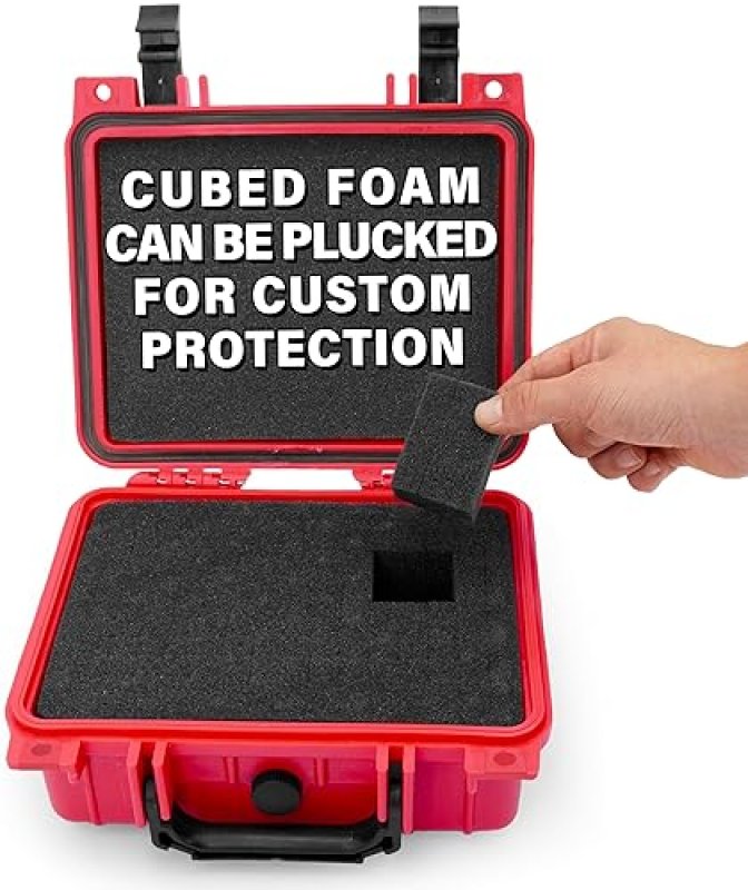 CASEMATIX GRADED COIN CASE FITS 40 PCGS NGC SLABS, WATERPROOF STORAGE BOX WITH FOAM, RED
