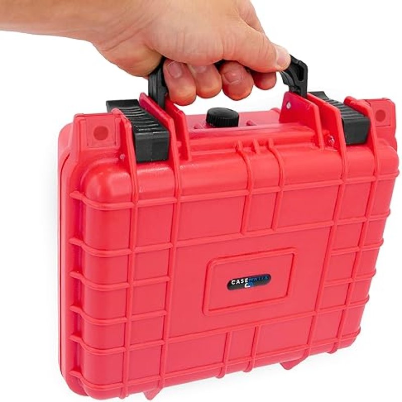 CASEMATIX GRADED COIN CASE FITS 40 PCGS NGC SLABS, WATERPROOF STORAGE BOX WITH FOAM, RED