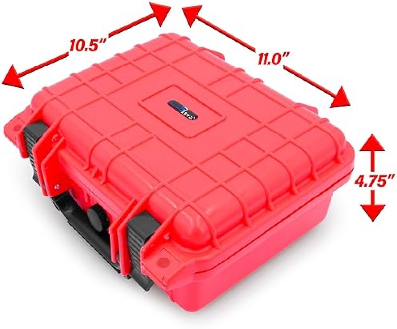CASEMATIX GRADED COIN CASE FITS 40 PCGS NGC SLABS, WATERPROOF STORAGE BOX WITH FOAM, RED