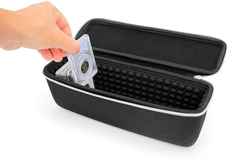 CASEMATIX GRADED COIN STORAGE BOX FITS 25 NGC PCGS HOLDERS, SCRATCH-RESISTANT CASE FOR COLLECTORS