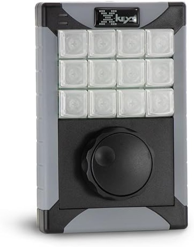 RAILDRIVER X-KEYS XK-12 JGS USB PROGRAMMABLE KEYBOARD WITH JOG SHUTTLE CONTROL FOR VIDEO EDITING REPLAY