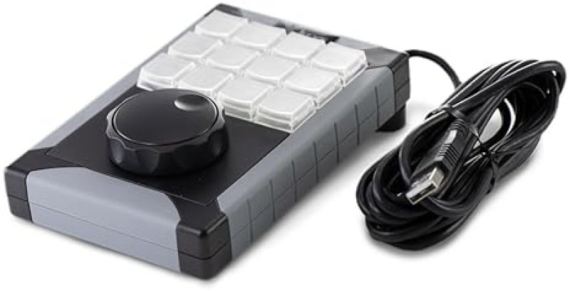 RAILDRIVER X-KEYS XK-12 JGS USB PROGRAMMABLE KEYBOARD WITH JOG SHUTTLE CONTROL FOR VIDEO EDITING REPLAY