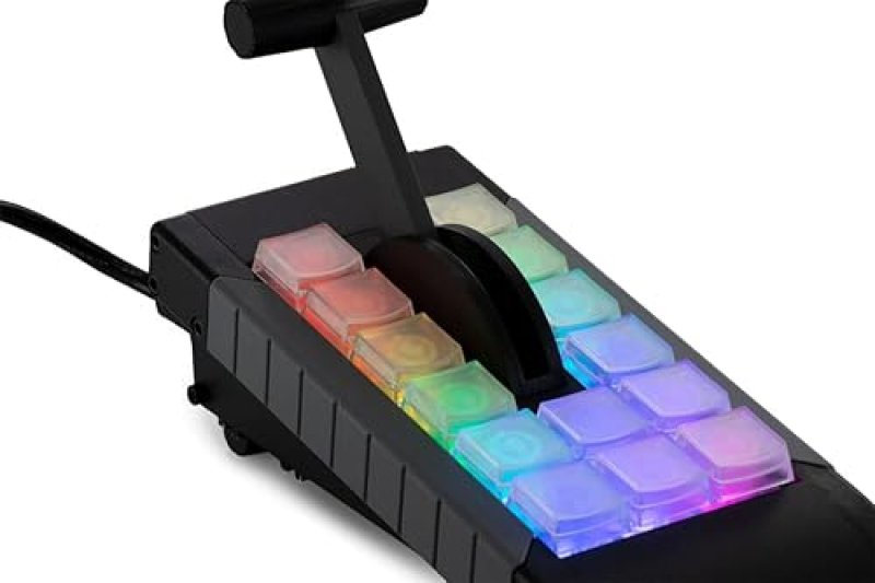 RAILDRIVER X-KEYS XBE-14 USB RGB BACKLIT PROGRAMMABLE T-BAR KEYPAD FOR VMIX, INSTANT REPLAY CENTRAL CONTROL