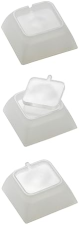 RAILDRIVER NEVWEAR CUSTOMIZABLE DSA KEYCAPS 12-PACK, TRANSPARENT, FITS CHERRY MX KEYBOARDS, 1X1 SIZE