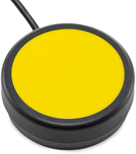 RAILDRIVER X-KEYS ONE BUTTON SWITCH WITH 3.5MM PLUG, 12FT CABLE, YELLOW, WIRED, ADAPTIVE ACCESSORY