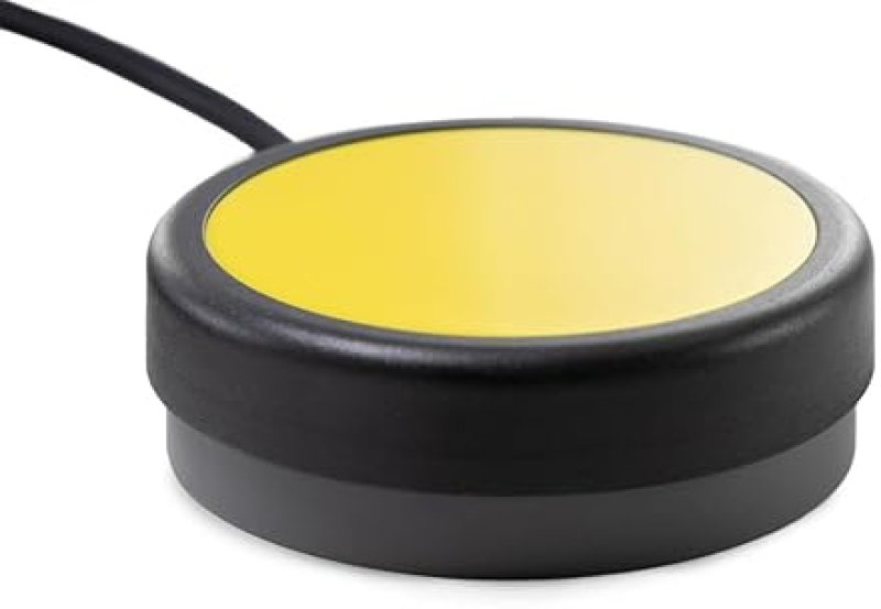 RAILDRIVER X-KEYS ONE BUTTON SWITCH WITH 3.5MM PLUG, 12FT CABLE, YELLOW, WIRED, ADAPTIVE ACCESSORY