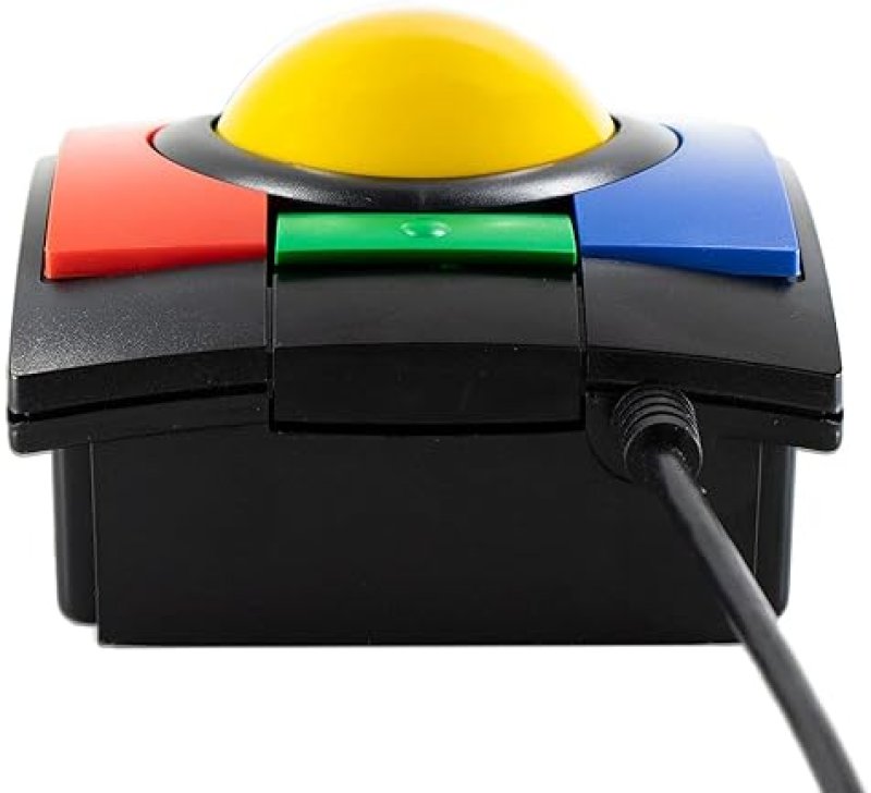 RAILDRIVER X-KEYS O-TRAC USB PS2 OPTO-MECHANICAL TRACKBALL MOUSE FOR PRECISE CURSOR CONTROL, MADE IN USA