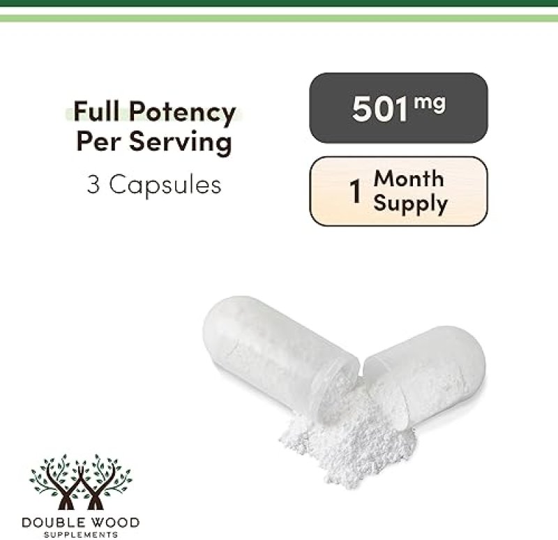 DOUBLE WOOD SUPPLEMENTS ZMA SUPPLEMENT 501MG ZINC, MAGNESIUM, B6 FOR MEN WOMEN, 90 CAPSULES