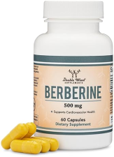 DOUBLE WOOD SUPPLEMENTS BERBERINE HCL 500MG SUPPLEMENT 60 VEGAN CAPSULES, NON-GMO, GLUTEN-FREE, AMPK ACTIVATOR, DOUBLE WOOD