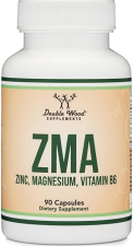 DOUBLE WOOD SUPPLEMENTS ZMA SUPPLEMENT 501MG ZINC, MAGNESIUM, B6 FOR MEN WOMEN, 90 CAPSULES BY DOUBLE WOOD