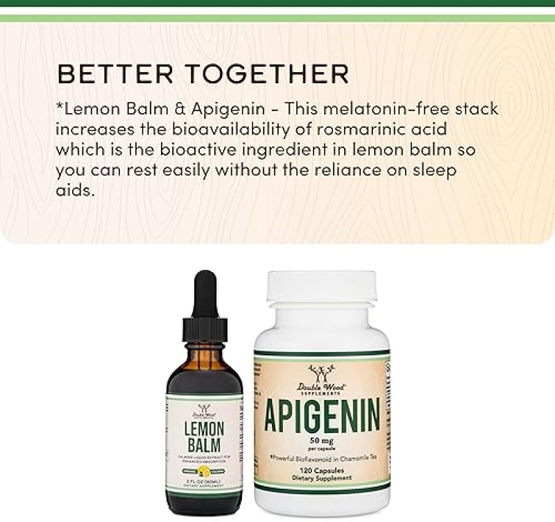 DOUBLE WOOD SUPPLEMENTS ORGANIC LEMON BALM TINCTURE 590MG 2OZ DOUBLE WOOD SUPPLEMENTS FOR DIGESTION RELAXATION