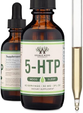 DOUBLE WOOD SUPPLEMENTS 5-HTP LIQUID DROPS 50MG FAST ABSORPTION SEROTONIN SUPPLEMENT FOR MOOD SLEEP, 60 SERVINGS