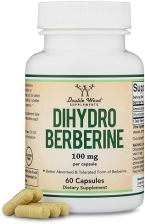 DOUBLE WOOD SUPPLEMENTS DIHYDROBERBERINE 100MG SUPPLEMENT 60 VEGAN CAPSULES, GLUCOVANTAGE, 5X STRONGER, TESTED