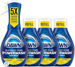 DAWN POWERWASH DISH SPRAY LEMON STARTER KIT 3 REFILLS, 16OZ EACH, 4-PACK TOTAL 64OZ