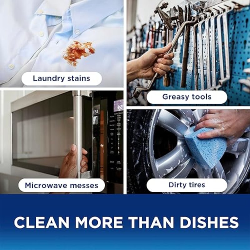 DAWN PLATINUM DISH SOAP LIQUID BUNDLE, GREASE REMOVAL, FRESH RAIN SCENT, 3X24OZ SPONGE