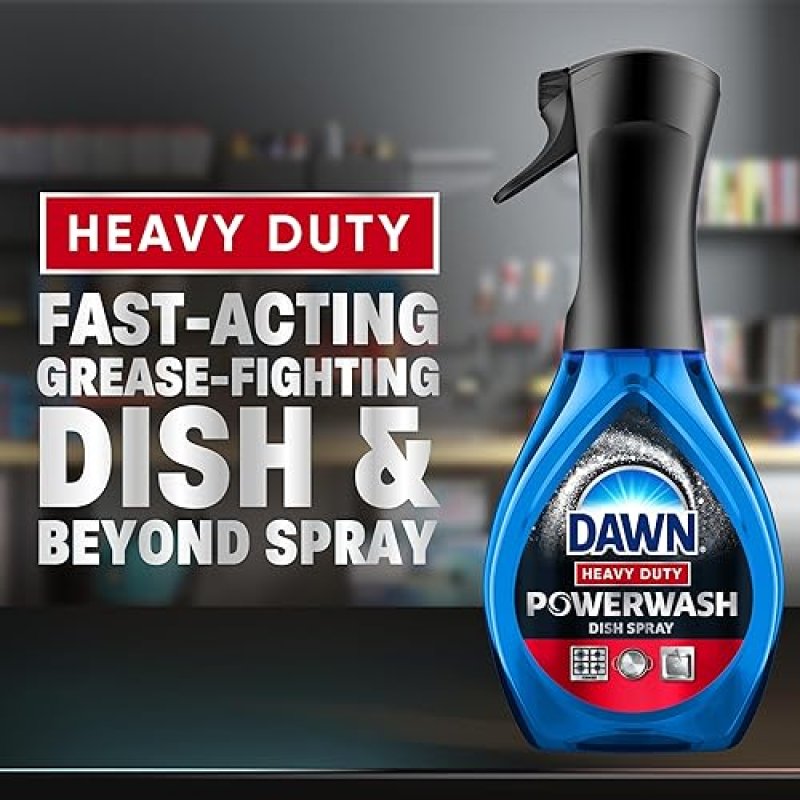 DAWN POWERWASH HEAVY DUTY DISH SPRAY STARTER KIT WITH 3 REFILLS, ALL-PURPOSE CLEANER, 64OZ