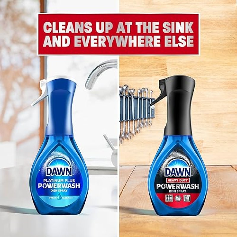 DAWN POWERWASH HEAVY DUTY DISH SPRAY STARTER KIT WITH 3 REFILLS, ALL-PURPOSE CLEANER, 64OZ