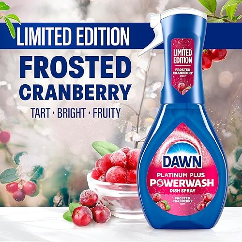 DAWN POWERWASH DISH SPRAY STARTER KIT, FROSTED CRANBERRY, 16OZ DISH SOAP CLEANING SUPPLIES