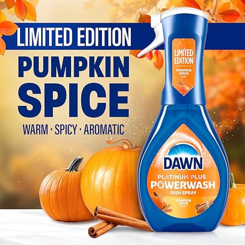 DAWN POWERWASH DISH SPRAY, PUMPKIN SPICE SCENT, STARTER KIT, 16 FL OZ DISH SOAP CLEANER