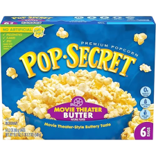 POP SECRET MOVIE THEATER BUTTER MICROWAVE POPCORN, 3.2OZ SHARING BAGS, 6 COUNT BOX