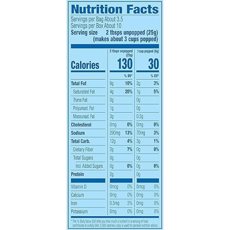 POP SECRET HOMESTYLE BUTTER MICROWAVE POPCORN, 3.2OZ BAGS, 3 COUNT, PACK OF 6